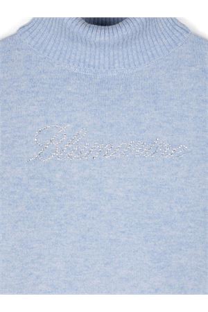 maglione in lana azzurro MISS BLUMARINE KIDS | IF4135MS020X0605